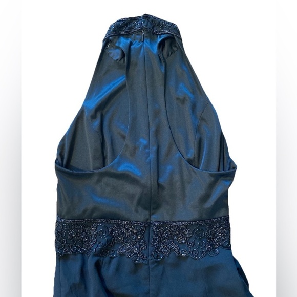 Laurence Kazar sequin halter gown Y2K size large black - Picture 4 of 9